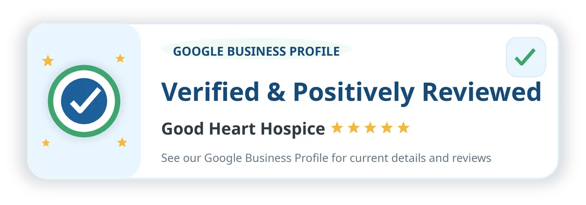 Good Heart Hospice Google Business Profile badge